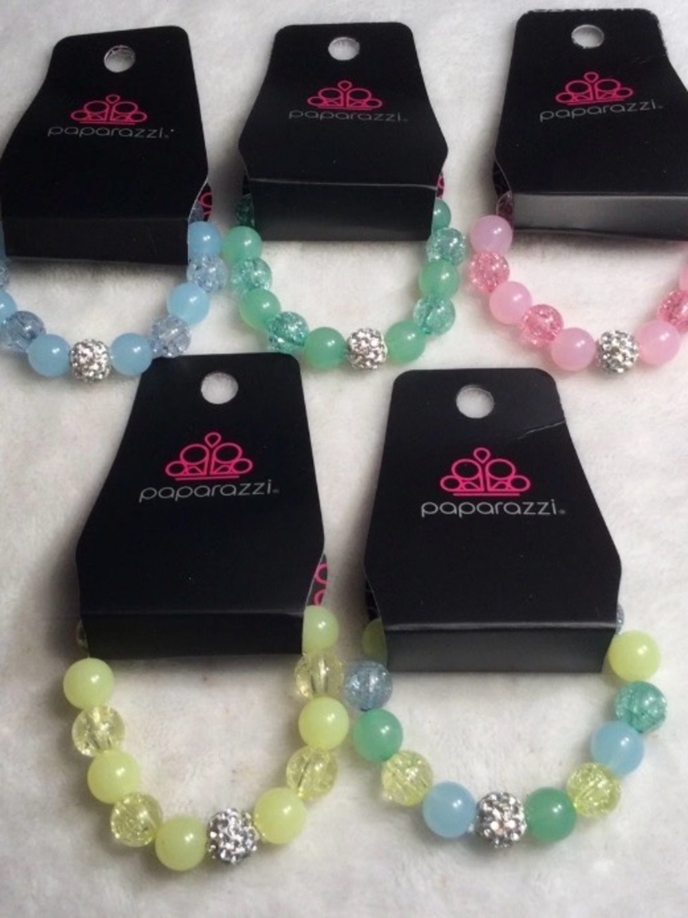 Paparazzi Kids Starlite Pastel Beaded Stretch Bracelets (Set of 5)